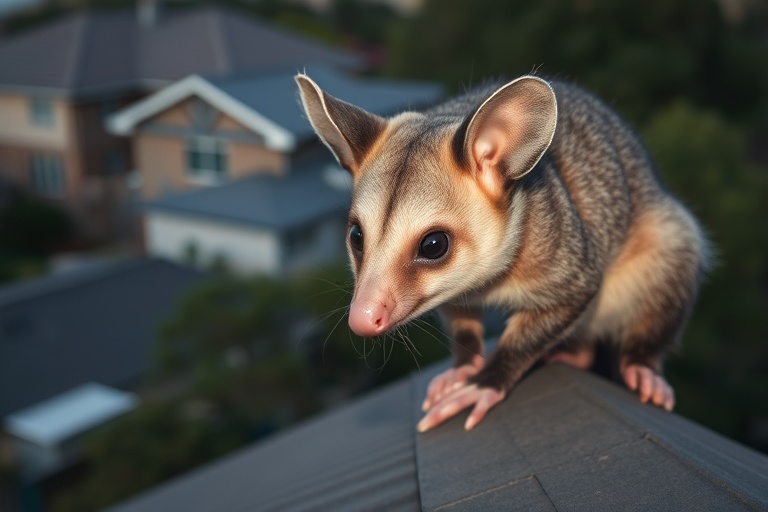 Possum in Keilor residential area
